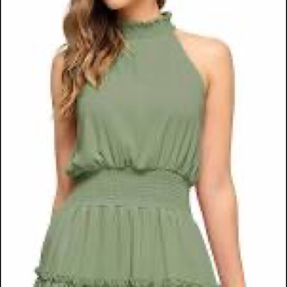 SYZRI Summer Sleeveless Halter Mini Dress